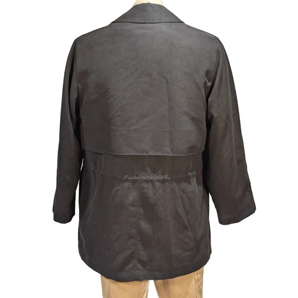 VTG Sanyo Men's Light Black Jacket Removable Liner Rayon Blend  Sz S EUC - Picture 4 of 8